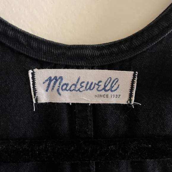 Madewell Overalls in Lunar Wash Skinny Black Denim Sz Small Good Used Condition - Picture 12 of 12